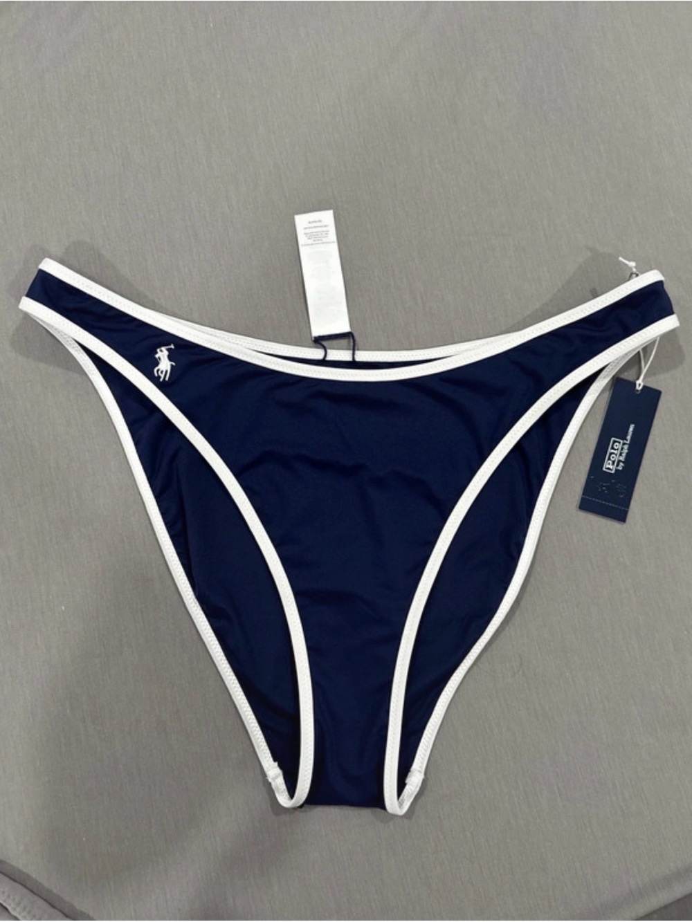Polo by Ralph Lauren Navy Bikini Bottom with White Trim